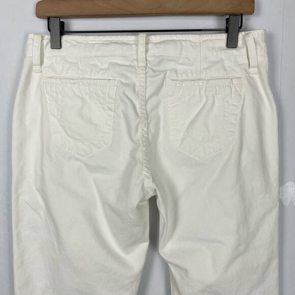 True Religion | Jordan Boyfriend White Button Fly Mid Rise Straight Leg Pants - Picture 5 of 10
